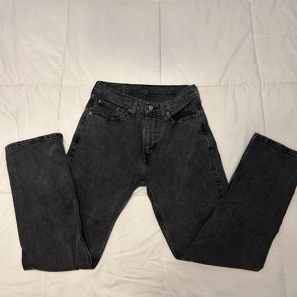 Levi Strauss 505 Regular Fit Dark Wash Black Jeans Mens Size 31x30
